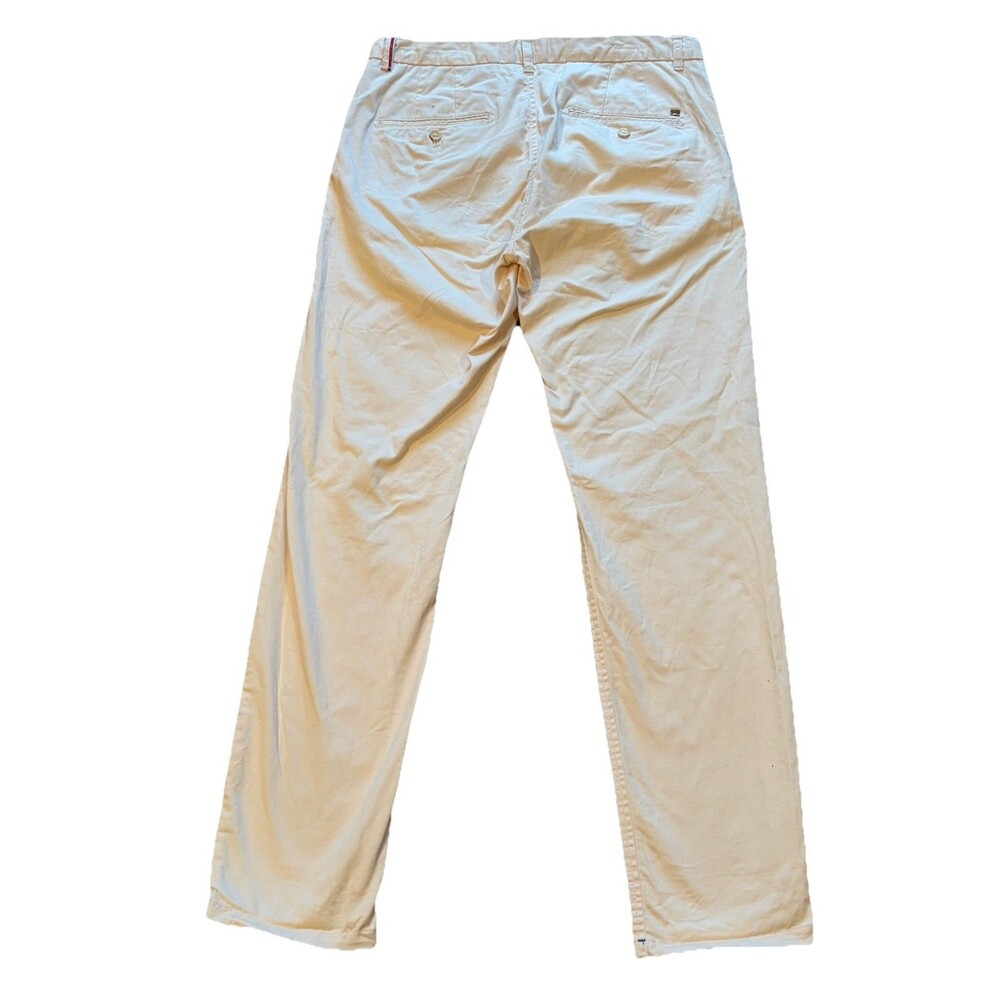 Scotch & Soda Men’s Stuart Trousers Ivory W32 L32 Slim Fit Chinos Office Casual - Picture 3 of 15